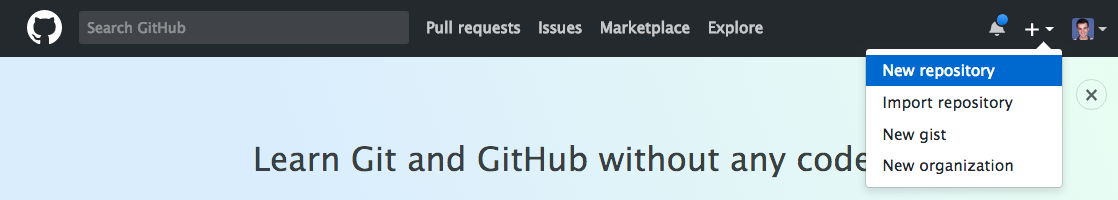 Creating a Repository on GitHub (Step 1)